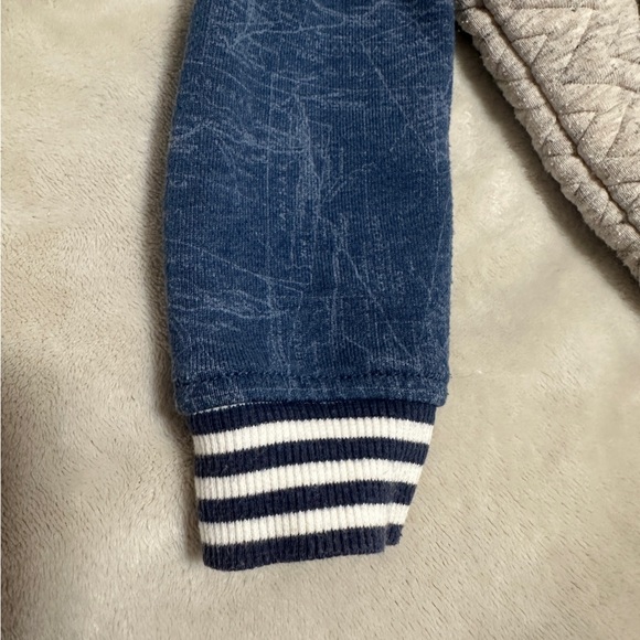 Oshkosh Toddler Zipper Bomber Jacket Size 18 months Blue sweatsuit - Picture 3 of 5